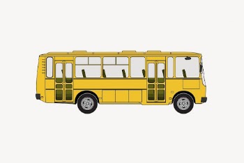 School bus clipart, vehicle illustration | Free PSD - rawpixel