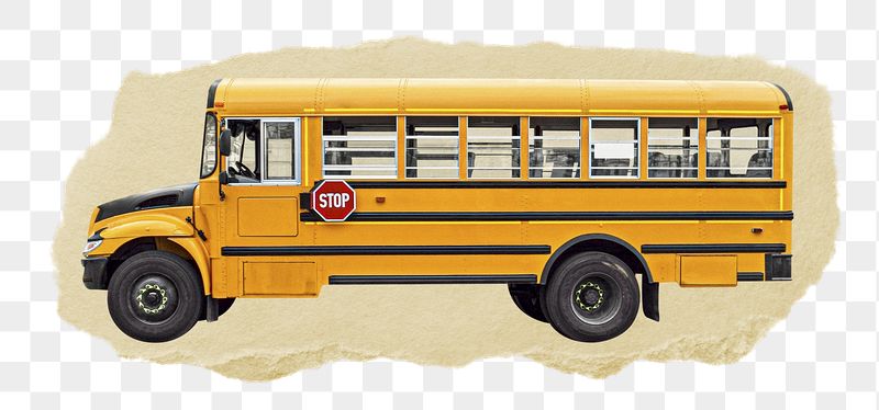 School bus png ripped paper | Free PNG - rawpixel