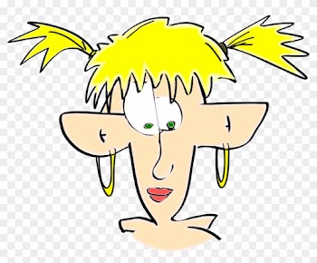 School Girl Cliparts 13, - Cartoon Girl With Big Ears