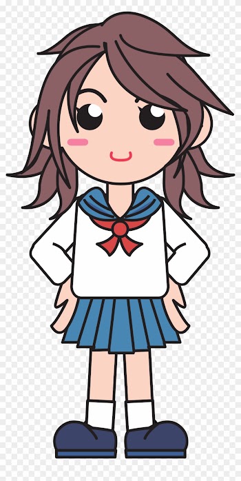 School Girl - Girl In School Uniform Clipart