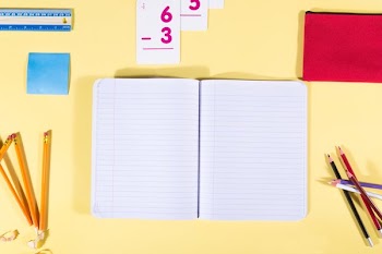 School Notebook Flatlay
