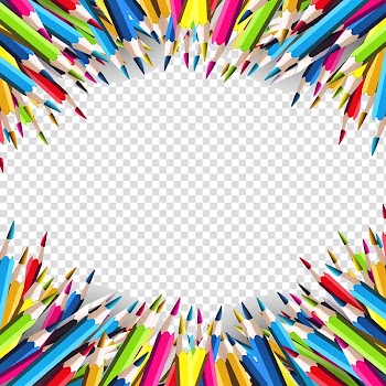 School Pencil Drawing, Colorful pencil transparent background PNG clipart