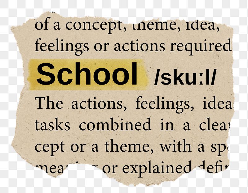 School png word sticker, torn | Free PNG - rawpixel
