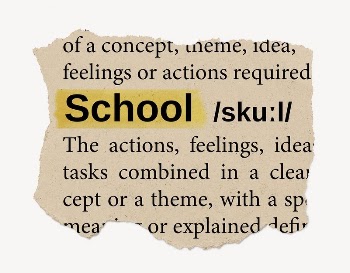 School ripped dictionary, editable word | Free PSD - rawpixel