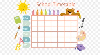School timetable Schedule Template Clip art - Pastel crayon schedule 