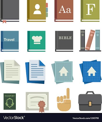 School Work Icons vector image