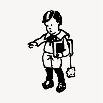 Schoolboy clipart, vintage hand drawn | Free Vector - rawpixel