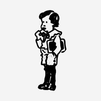 Schoolboy drawing, vintage illustration psd. | Free PSD - rawpixel