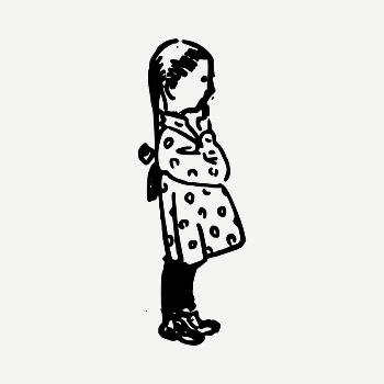 Schoolgirl drawing, vintage illustration psd. | Free PSD - rawpixel