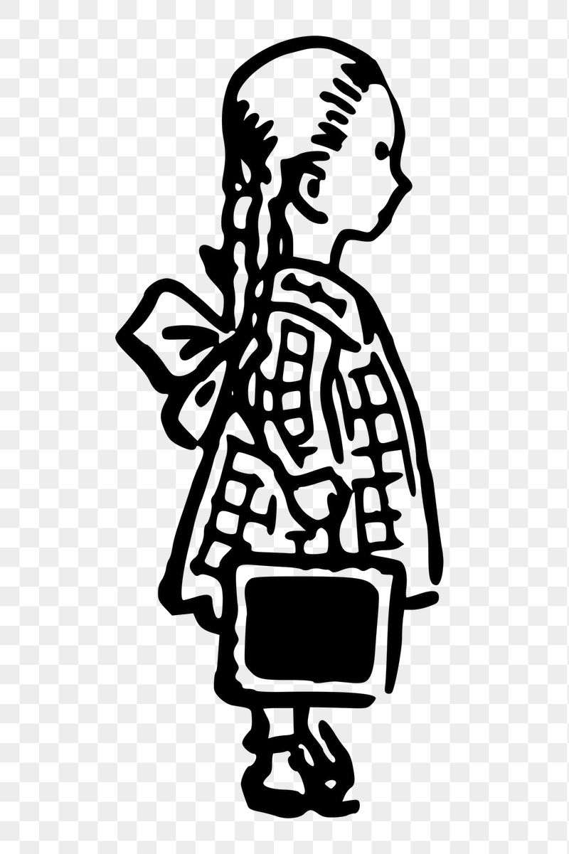 Schoolgirl png sticker, vintage illustration, | Free PNG - rawpixel