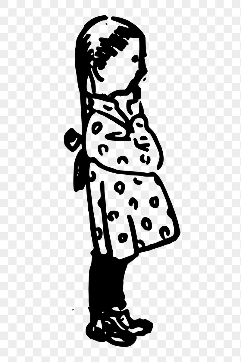 Schoolgirl png sticker, vintage illustration, | Free PNG - rawpixel