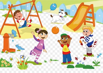 Schoolyard Playground Child Clip art - Cartoon children play 