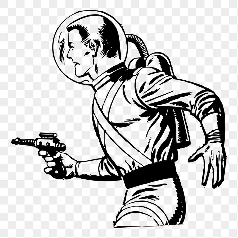 Sci-fi astronaut png sticker illustration, | Free PNG - rawpixel
