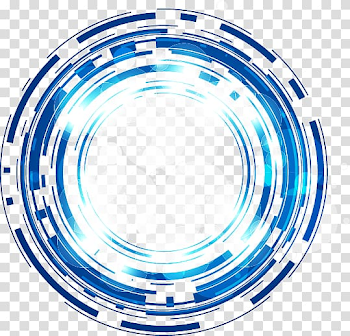 Science and technology Abstract blue fantasy glow circle, round ...