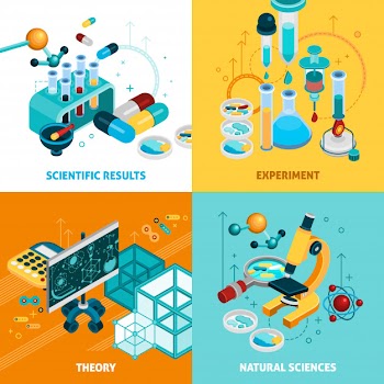 Science concept icons set