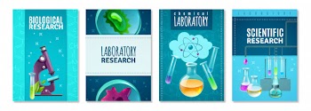 Science cover set Free Vector