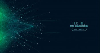 Science digital big data technology background Free Vector
