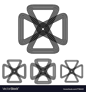 Science engineering loop symbol design set vector image