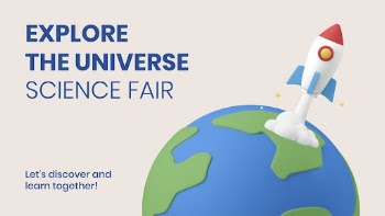 Science fair, education template, 3D | Free Vector Template - rawpixel
