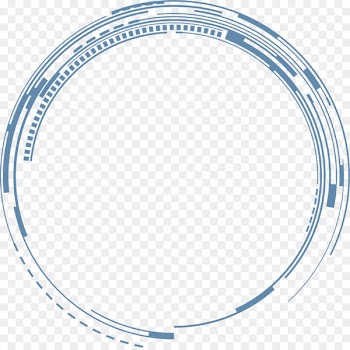 Science Fiction Clip art - Blue line circle 