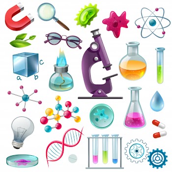 Science icons cartoon set Free Vector