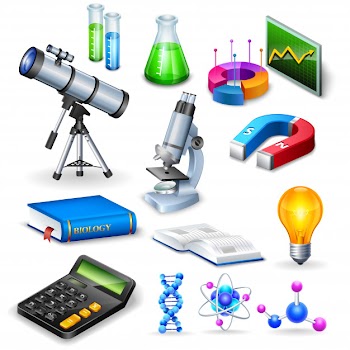 Science realistic icons set