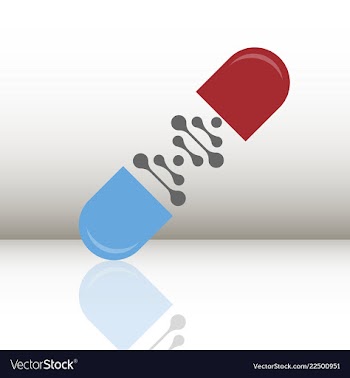 Science template wallpaper or banner with a dna vector image