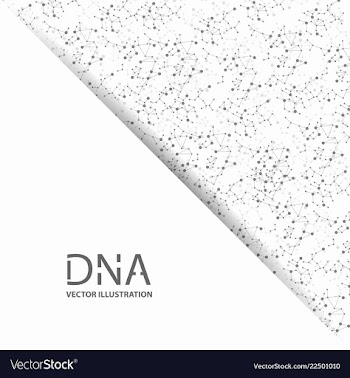 Science template wallpaper or banner with a dna vector image