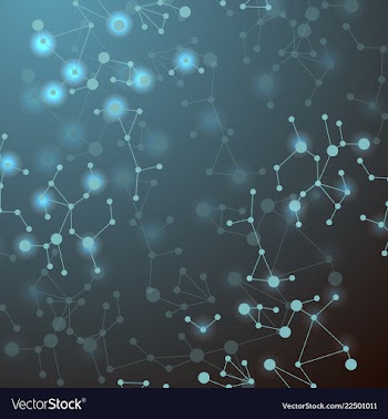 Science template wallpaper or banner with a dna vector image