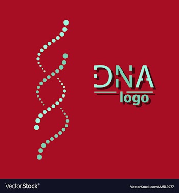 Science template wallpaper or banner with a dna vector image