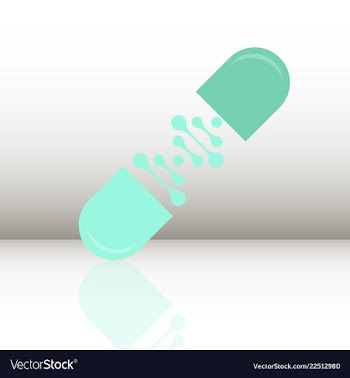 Science template wallpaper or banner with a dna vector image