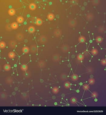 Science template wallpaper or banner with a dna vector image