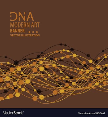 Science template wallpaper or banner with a dna vector image