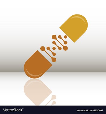 Science template wallpaper or banner with a dna vector image