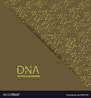 Science template wallpaper or banner with a dna vector image