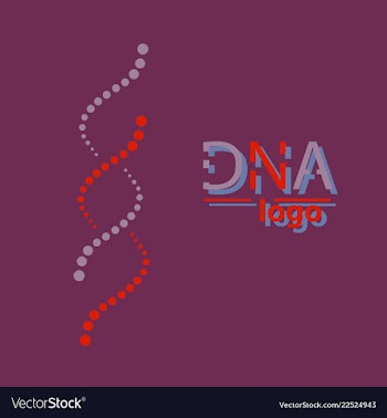 Science template wallpaper or banner with a dna vector image