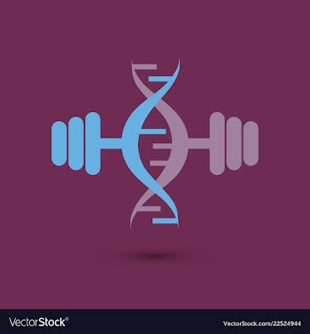 Science template wallpaper or banner with a dna vector image