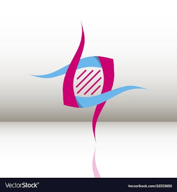 Science template wallpaper or banner with a dna vector image