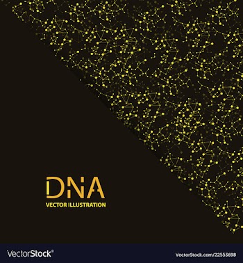 Science template wallpaper or banner with a dna vector image