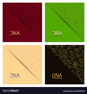 Science template wallpaper or banner with a dna vector image