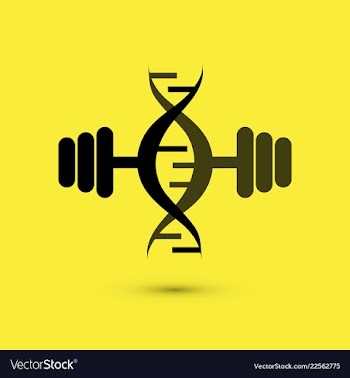 Science template wallpaper or banner with a dna vector image