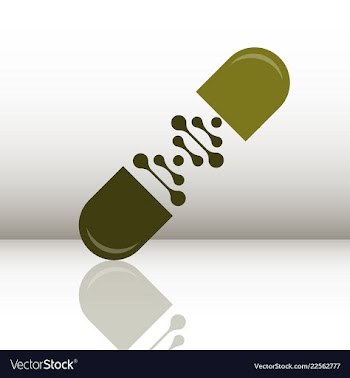 Science template wallpaper or banner with a dna vector image