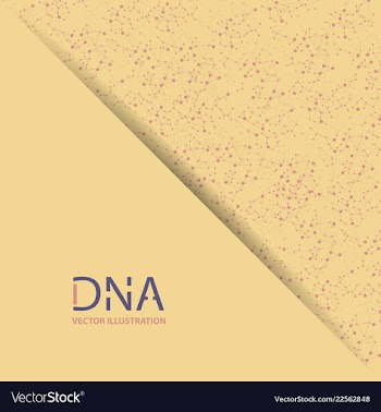 Science template wallpaper or banner with a dna vector image