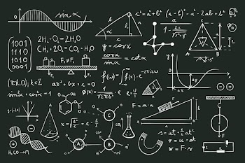 Scientific formulas on chalkboard Free Vector