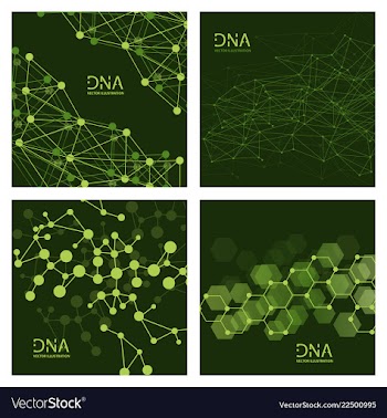 Scientific genetic engineering and biotechnology vector image