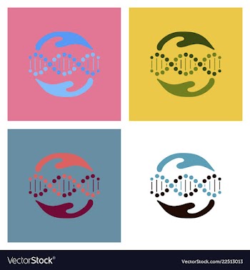 Scientific genetic engineering and biotechnology vector image