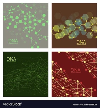 Scientific genetic engineering and biotechnology vector image