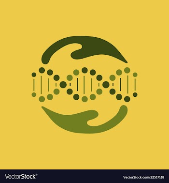 Scientific genetic engineering and biotechnology vector image