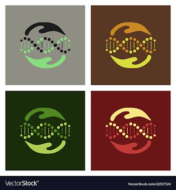 Scientific genetic engineering and biotechnology vector image