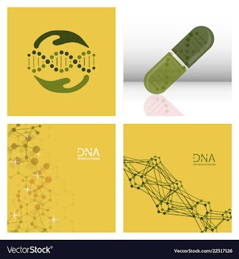 Scientific genetic engineering and biotechnology vector image